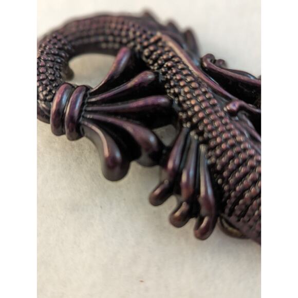 Snake/Dragon belt buckle 4x2" vtge Looks Coated bronze-ish color For 1.5" Belt. - Picture 4 of 9